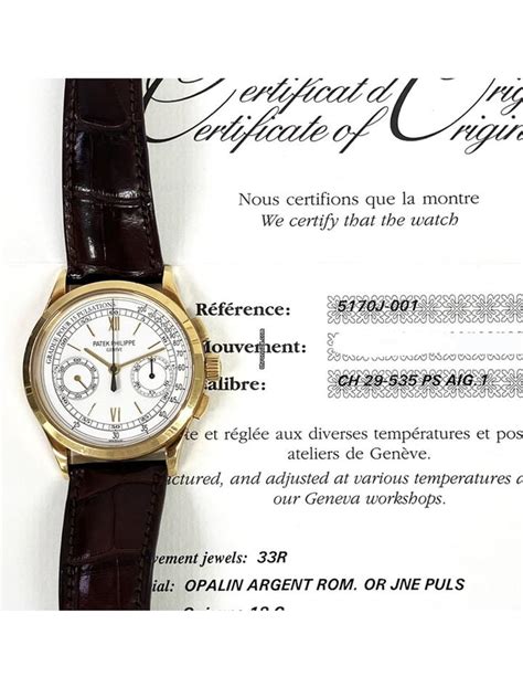 Patek Philippe Chronograph Yellow Gold Silver Dial 5170J